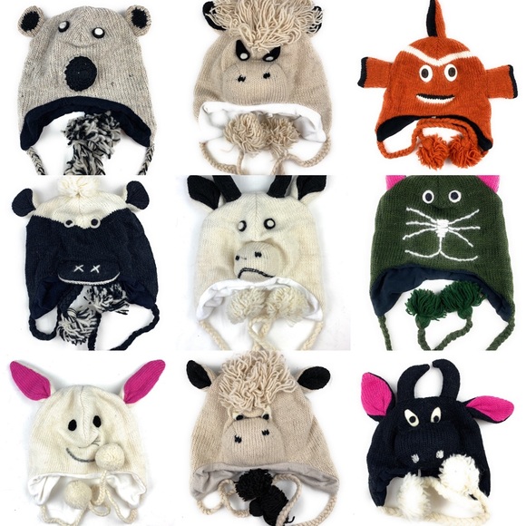 Woolen Animal Beanie - Picture 1 of 9
